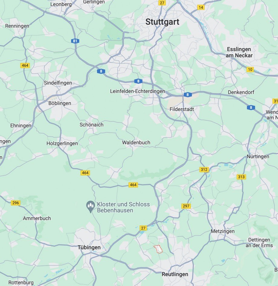 Karte Reihenhaus Reutlingen / Degerschlacht
