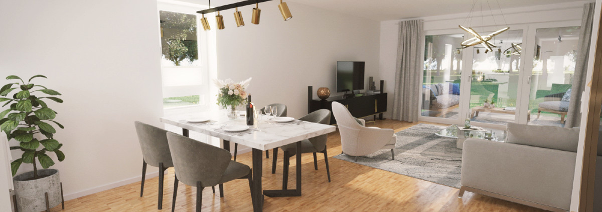 Beispiel Wohnbereich Reihenhaus Reutlingen / Degerschlacht
