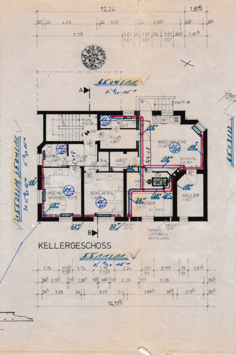 Grundriss Keller Mehrfamilienhaus Niestetal