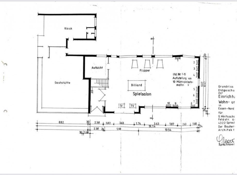 Grundriss Gewerbe Wohn- / Gesch�ftshaus Essen